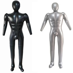 Inflatable Mannequin Full Body PVC Soft Inflatable Dummy W/Arm Stylish Blow Up Mannequin for Clothing Display