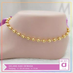 GELANG KAKI EMAS BIJI LADA XUPING ANTI LUNTUR AKSESORIS WANITA KEKINIAN PERHIASAN IMPORT