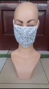 Masker Motor Cewek Cowok Motif Kain Katun Tebal Warna Random