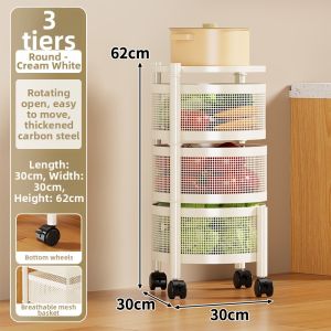 Rotatable Multifunction Mobile Storage Rack