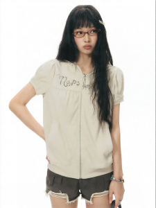 NAPSNAPS | Áo Blouse Không Tay Có Mũ Trùm Hè