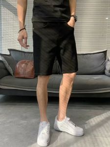 Quần Short Denim Nam Mùa Hè Mỏng Ống Đứng Màu Trắng Quần Jeans Nam Thời Trang Thường Ngày Năm Điểm Quần Jeans Nam