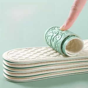 LINGMIAO | Womens Thin Latex Insoles Comfortable Anti-Pain 2 Pairs