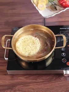 Nipiin Stainless Steel Noodle Pot 2-Piece Korean-Style Ramen/Pot Set Induction & Gas Range Compatible