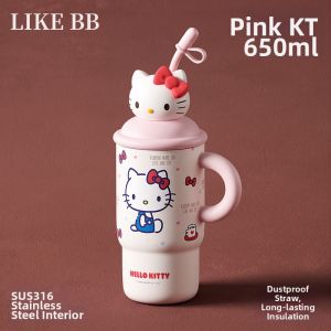LIKE BB | Attractive Large Capacity Straw Thermos Bottle