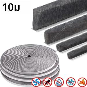 10 เมตรแปรง Self-กาว WIND-proof ซีล Strip ประตูบ้านหน้าต่างเสียงฉนวนกันความร้อนฝุ่น Strip WEATHER Stripping