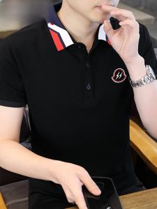HENGYUANXIANG | Casual Fashionable Short Sleeve Polo Shirt Mens Summer New Style Turn-down Collar T-shirt Standard Fit Youth Daily Wear Cotton Polyester Blend