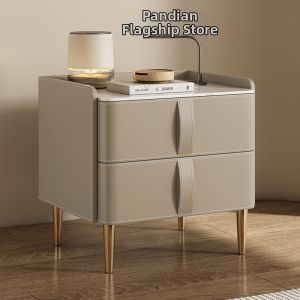 PANDIAN | Luxurious Creamy Style Bedside Table