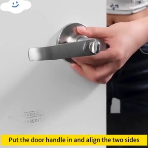 Door lock set ENTRANCE Lever Wave Handle Knob three-prongHandle Door Knob Set (3 KEYS INCLUDED)