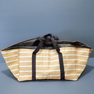 Japanese Oversized Foldable Drawstring Bundle Supermarket Shopping Bag Oxford Cloth Environmental-Friendly Shoulder Bag Waterproof Grocery Bag