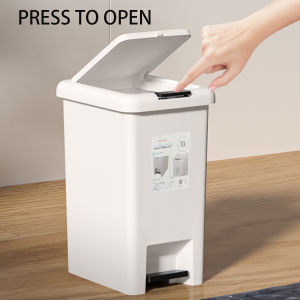 Multipurpose Two Way Opening Trash Can Foot Pedal Press Lid Recycling Bin Garbage Container Wastebasket