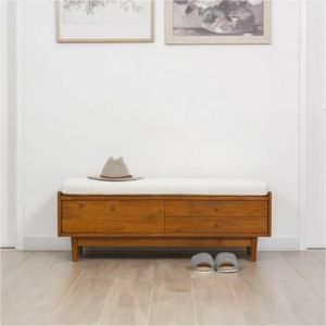 Bangku Sofa 3 laci kayu jati solid