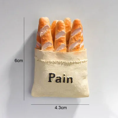 ZHANGRONGTU | Nam Châm Trang Trí Tủ Lạnh Hình Món Ăn 3D Dễ Thương