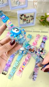 Jam Tangan Ajaib Untuk Anak-Anak Fitur Lampu LED Berwarna Tromol Berputar Dan Musik Yang Menarik