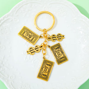 100 Dollar USD Model Keychain Money Tree Purse Handmade Souvenir US Currency Gift Keyring for Creative Crafts