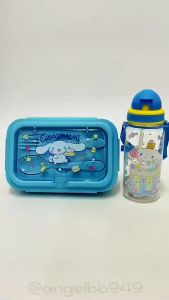 Angel Baby Kids Kuromi Melody Cinnamoroll Kitty Lunch Bag Water Bottle Lunch Box Set Bekas Makan Set