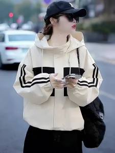 Lightweight Hooded Bomber Jacket For Petite Women Spring New Arrival