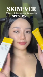 SKINEVER Vitamin C Brightening Sunscreen Waterproof Long Lasting Sun Protection SPF50+++