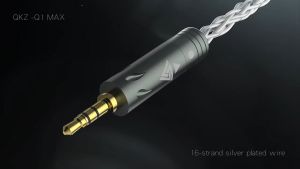QKZ T1 Earphone Upgrade Cable Silver Plated 4 core Upgrade QDC 2PIN 3.5MM Plug Earphone Wire Cable