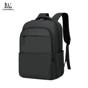 LouisWill กระเป๋าเป้สะพายหลังแฟชั่นกระเป๋าเป้สะพายหลังแบบฟิล์มกันน้ำกระเป๋าโน้ตบุ๊คสะพายหลังกระเป๋าสะพายเดินทางความจุขนาดใหญ่กระเป๋าเป้ลำลองเหมาะสำหรับแล็ปท็อปขนาด15.6นิ้ว