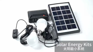 Solar Energy Panel With 3 Light Bulbs 3W 5V  Waterproof LED Charging Camp Tent Hanging Light