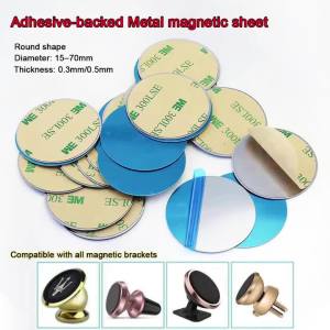 10pcs Thin Round Metal Plate Iron Sheet Sticker Disk for Magnetic Car Phone Holder & Desk Mount Stand