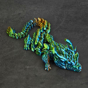3D Printed Monstrous Dragon Toy Artistic Desktop Decoration Car-Mounted Ornament One-Piece Jointed Supreme Dragon King Gift