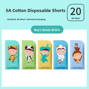 MONLEYTA | Disposable Pure Cotton Underwear For Children Boy And Girl Travel No-Wash Student Dormitory Briefs Daily Throwaway Shorts