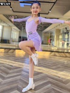 Girls Latin Dance Performance Costume Tassel Trimmed Practice Suit Childrens Spring Summer Fashionable Sportswear