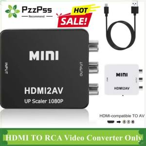 1080P HDMI-compatible to RCA Converter AV/CVSB L/R Video Box HD 1920*1080 HDMI2AV Support NTSC PAL Output HDMI To AV