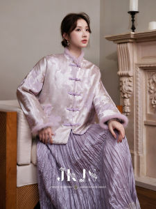 JK&JS | Warm Insulated Traditional Chinese Style Coat Winter 2026 Qipao Buttons