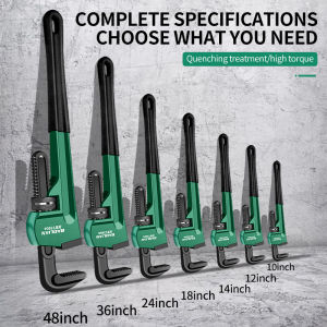 Heavy Duty Carbon Steel Straight Pipe Wrench Adjustable Plumbing Hand Tool 8 10 12 14 18 Universal Industrial Pipe Plier