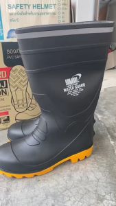 บู๊ทยางหัวเหล็ก รุ่น Water Guard รับแรงกระแทกได้ 200 จูล รับแรงกดทับที่ 15000 นิวตัน