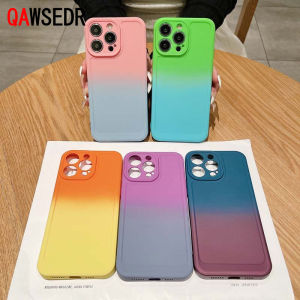 QAWSEDR เคสไล่ระดับสีทูโทนสำหรับ OPPO A54 4G Colour กันกระแทกป้องกันกล้องแฟชั่นนิ่มเคสทีพียูเคสโทรศัพท์กันกระแทก