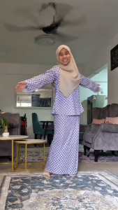 Baila Baju Kurung Kedah Muslimah Premium Cotton Italian Fabric Set Wanita baju kurung student set baju kurung