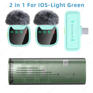 Plug&Play Wireless Lavalier Microphone Charging Case LED Display Noise Reduction Smartphone Interview Podcast Vlog Recording