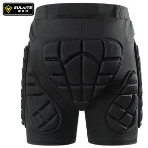 SULAITE Snowboard Hip Protective Padded Shorts EVA Shockproof Breathable Mesh Skate Protective Gear Impact Shorts for Skiing Mot