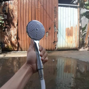 TAY SEN TẮM 1 CHẾ ĐỘ – CHẤT LIỆU NHỰA MẠ CROM MẶT SEN MÀU TRẮNG 6 KHÍA HẠT CƯỜM MẠ CROM