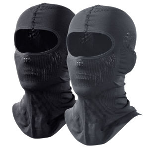 2PCS Breathable Balaclava Motorcycle Full Face Mask Cover Cycling Helmet Liner Windproof Ski Motorbike Hood Cap Cycling Bandana