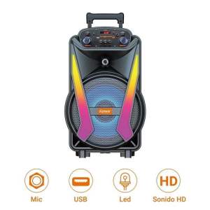 D-Powerลําโพง12 นิ้ว 180 W รุ่น K88 ลำโพงล้อลาก แถมฟรีไมโครโฟน ไฟวิบวับ เสียงดี ลําโพงพกพา แถมไมค์ลอย รีโมท