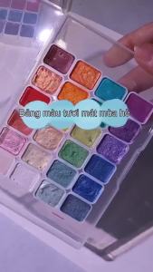 24 Color DIY Nail Solid Pigment Aurora Pearly Nail Art Watercolor Metallic Palette Paint Draw Chrome Chameleon Powder Nail Set