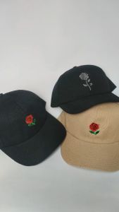 Topi Baseball Distro Hat Bunga Mawar Silver Terbaru Real Pict COD