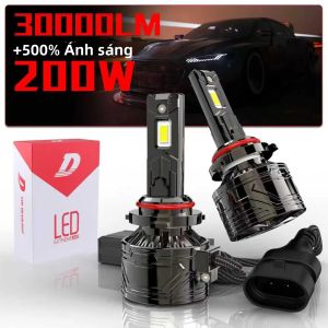 2 Bóng Đèn Pha Ô Tô LED Công Suất Cao H1 H4 H7 300W H3 H8 H9 H11 9005 9006 6000K 30000LM Tương Thích CANbus Đèn Sương Mù 12V 24V