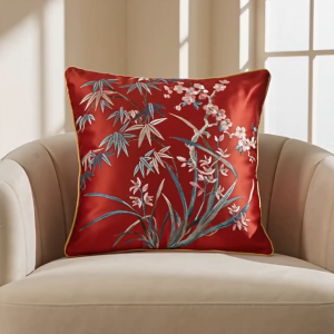 CNY Regal Blossom Cushion Rouge - 45cm x 45cm