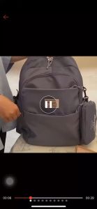 VIVIBAGS #4010 FASHIONS BAG NYLON MATERIAL WATERPROOF 2N1 SCHOOL BAGPACK FOR WOMEN