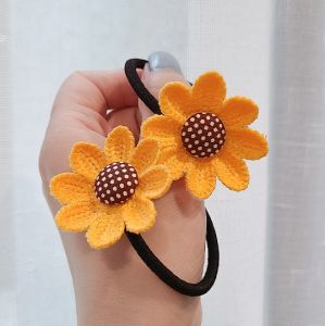 Colorful SUNFLOWER Hair Ring and Hairpins South Korea Girls Hairpin Bang Clip Hair Band Hair-Free Baby Headband
