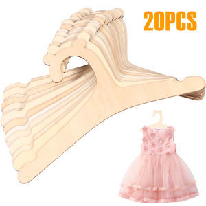 20-60Pcs Wooden Baby Clothes Rack 9 in Smooth Toddler Hangers Cute Bear Creative Newborn Hangers Multi-role Closet Hangers Decor