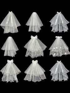 Veil Marriage Proposal Registration Photo Props Bridal Wedding Dress Headdress Night Market Stall Kids Princess Style Hair Accessories