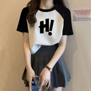 Áo Thun Cotton Tay Ngắn Mùa Xuân Hè Phong Cách Mới Cho Nữ Dáng Rộng Cổ Tròn in Họa Tiết Thời Trang Công Sở Thường Ngày