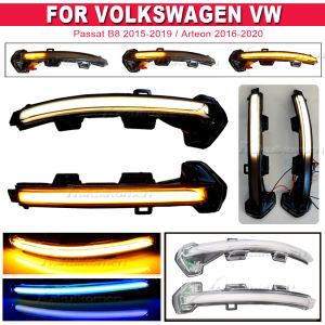 Dynamic Blinker LED Turn Signal For VW Passat B8 Variant Arteon Light Mirror Blue/Yellow/White 2015 2016 2017 2018 2019 2020